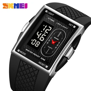 SKMEI 2213 luminous multi-function electronic watch men&#x27;s double movement electronic watch dual display watch waterproof night watch