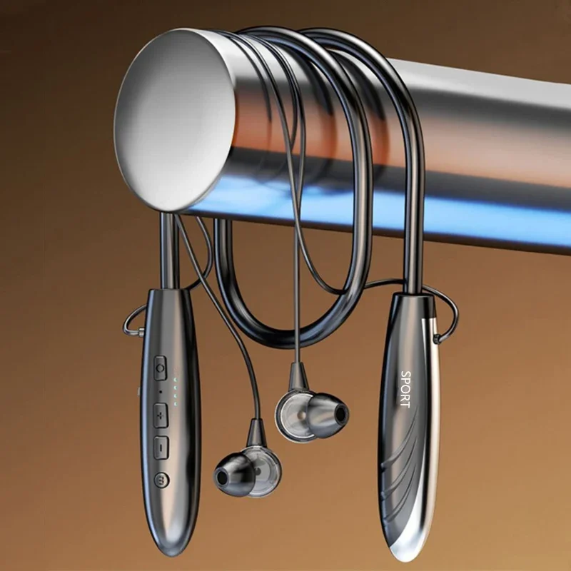 

STTKGZD Wireless Headphones Neckband Bluetooth Earphone With Microphone Long Battery High Quality Headset Sport For TF Card