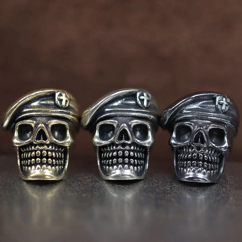 

Cross Beret Skull Head Brass Knife Beads EDC DIY Paracord Woven Bracelets Lanyard Pendants Accessories Outdoor Hangings Charms ﻿