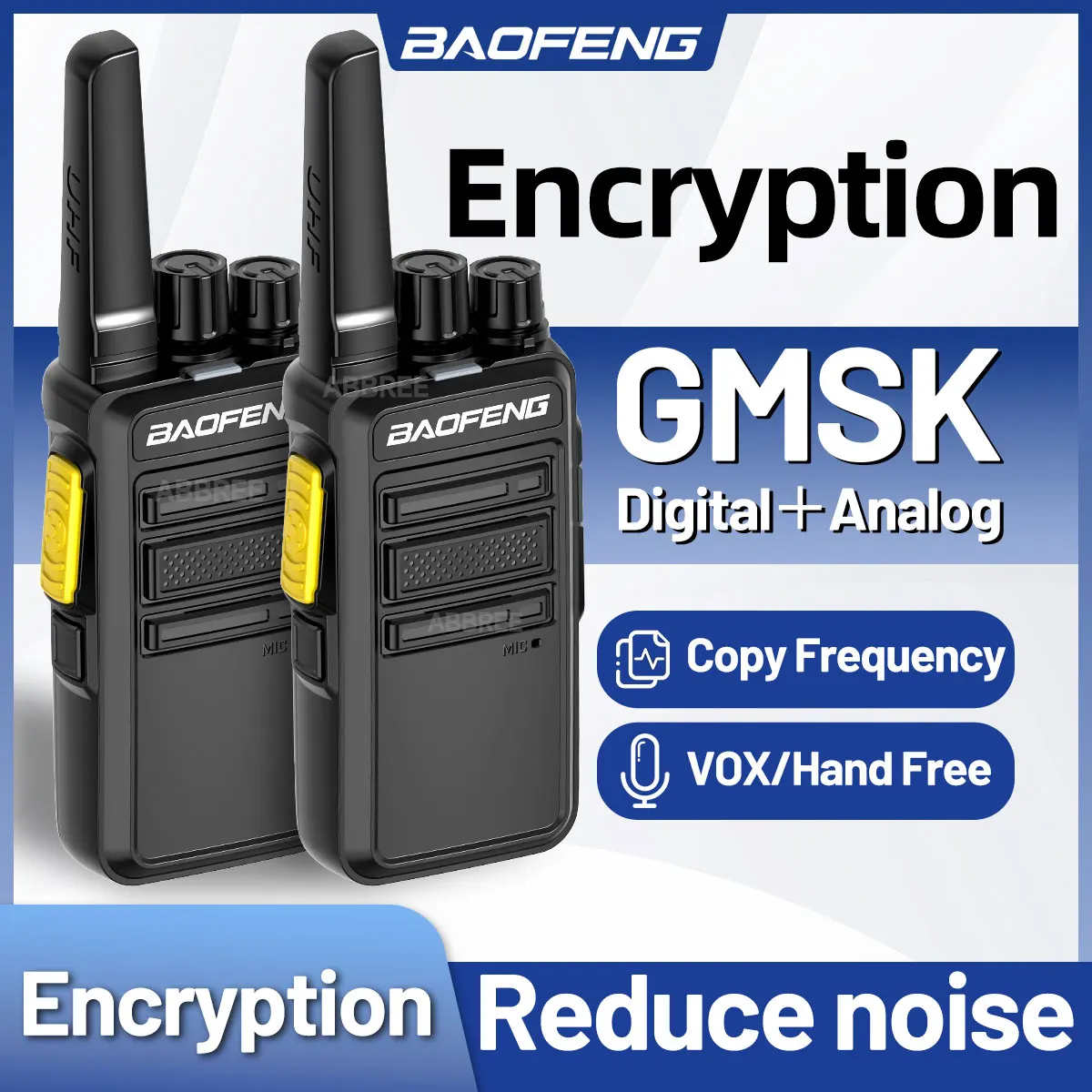 Baofeng BF-V12D GMSK Walkie Talkie Digital Copy Frequency HD Encrypted Call Noice Reduction Radio Two Way Radio BF-888S Upgrade