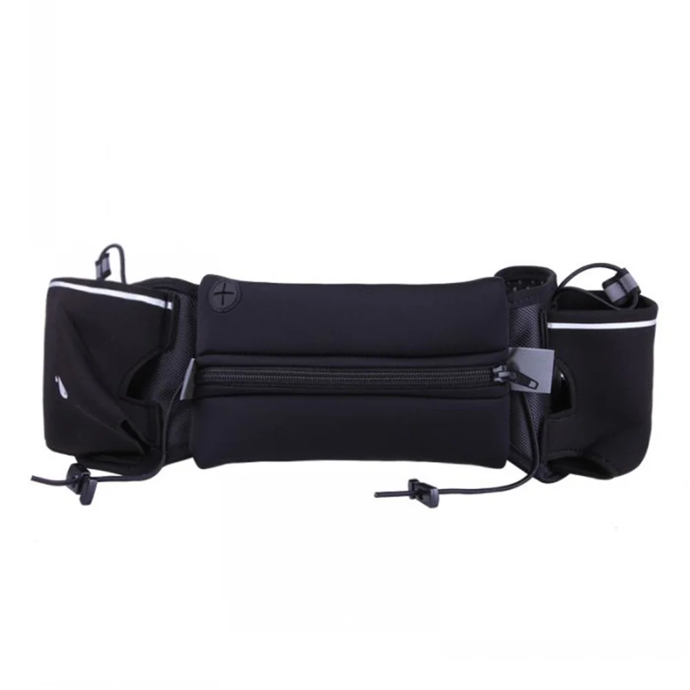 Cinturón negro para correr para teléfono de 4-6 pulgadas, riñonera impermeable, bolsa para correr, correas elásticas, cinturones para corredor