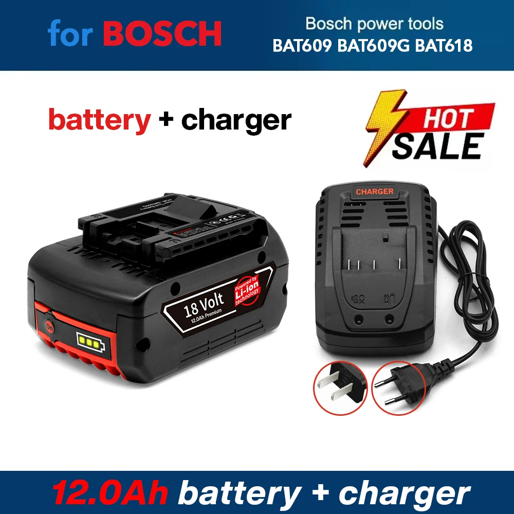 

Suitable Battery for Bosch 18V 12000mAh, 12Ah Bosch tool battery, compatible with Bosch 18V series battery GSR180 GBH180 GSB180