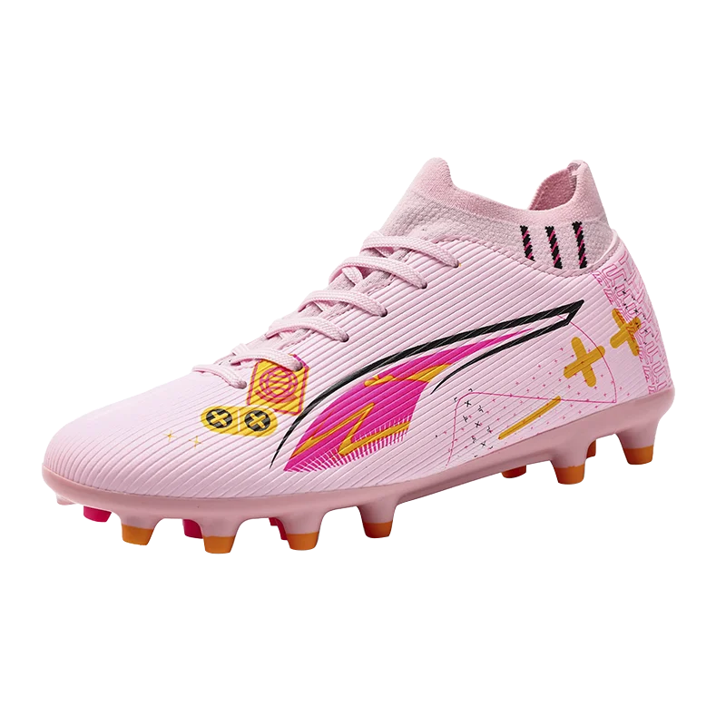 

Football Boots Men's Professional Soccer Shoes High Top Field Cleats Football Teenager Anti-slip Crampon Football Sneakers