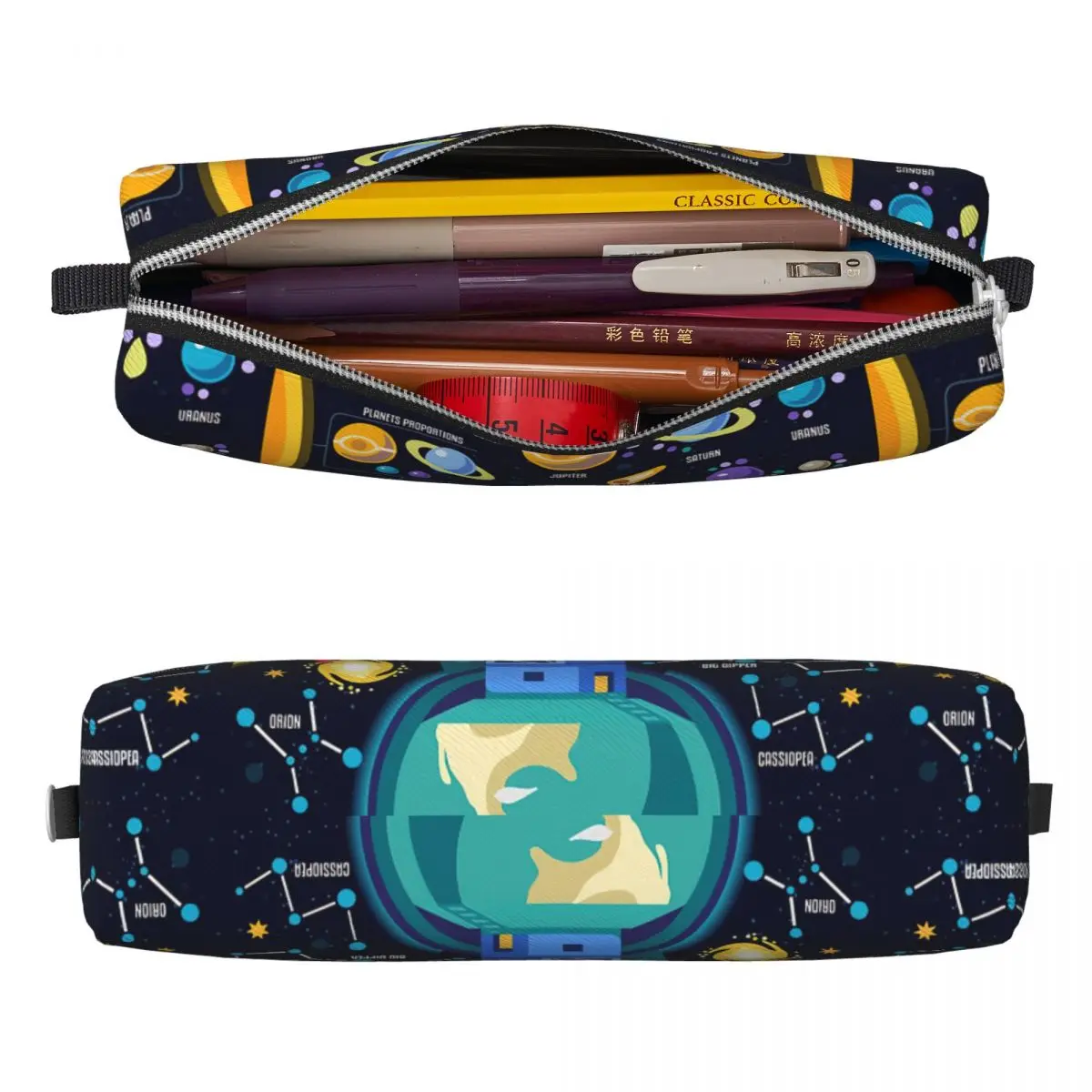 Cute Space Universe Solar Big Bang Pencil Case Starry Sky Family Pencilcases Pen Box Kids Big Bag Office Cosmetic Stationery