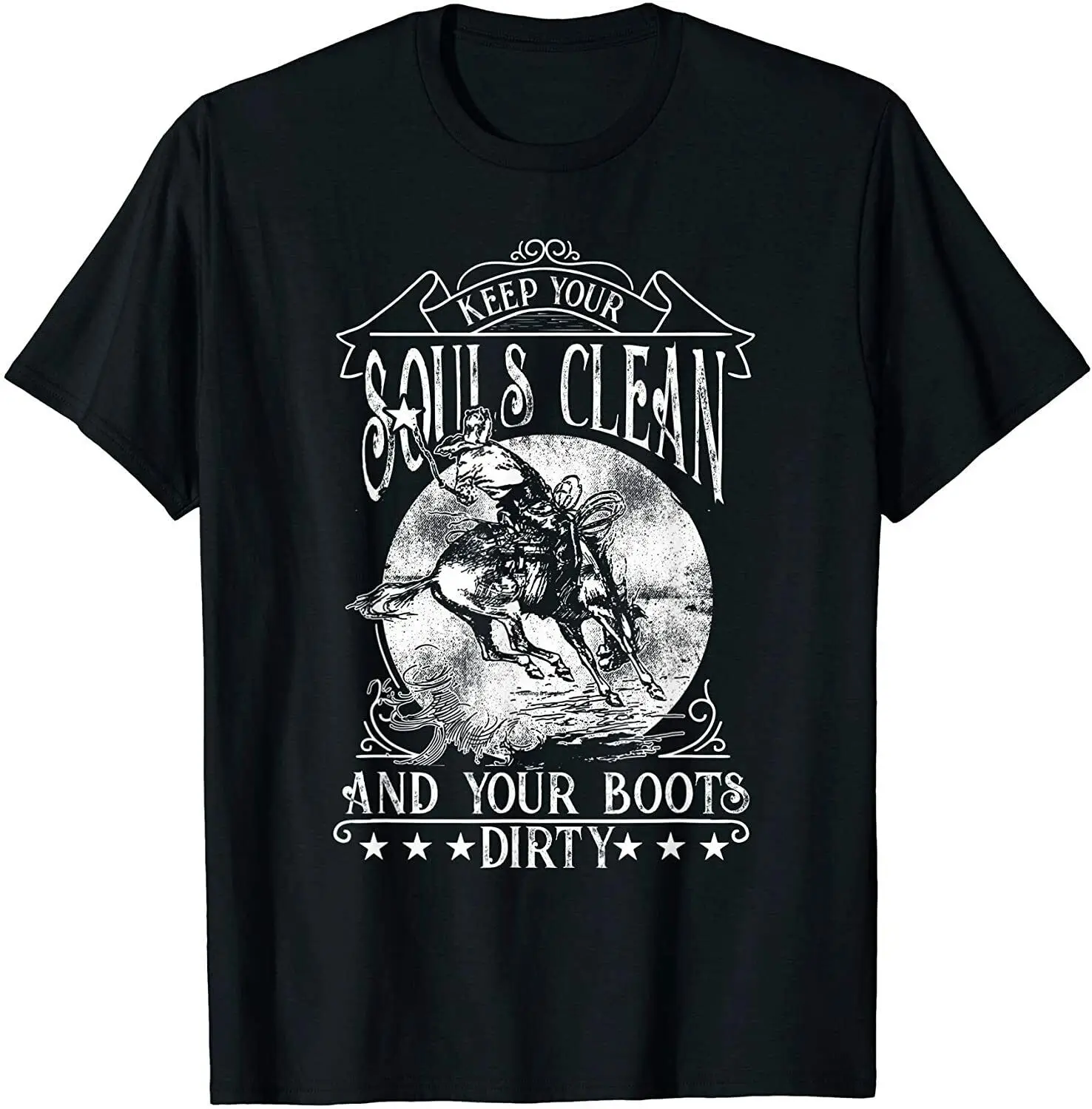 

NEW LIMITED Country Saloon Western Rodeo Gift Idea Cowboy T-Shirt