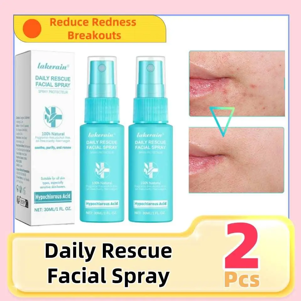 

2Pcs Daily Rescue Facial Spray Hypochlorous Acid Spray Helps Reduce Redness Breakouts Soothing PH Balancing Toner