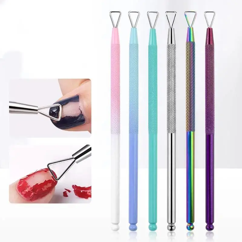 Long Lasting Stainless Steel Gel Nail Remover Tool Corrosion Resistant Nail Scraper Cuticle Pusher for Manicurists
