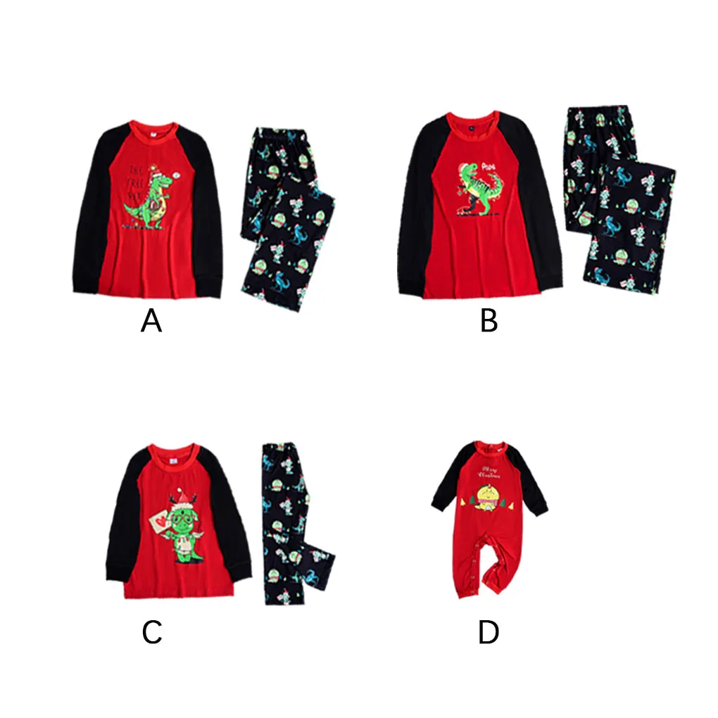 Family Pajamas Set Animal Christmas Parent-Child Clothing Printing Elastic Leisure Wear, Men, XXL