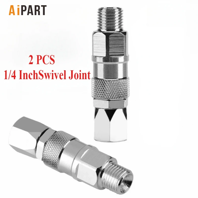 

aipart 1/4 Inch Swivel Joint Adapter High Pressure Washer Connector Hose Fitting for Airless Paint Sprayer Gun Hose