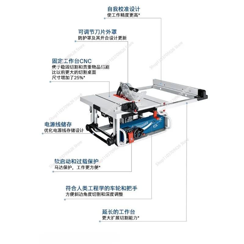 GTS10J Heavy Duty Worm Drive Table Saw with Stand