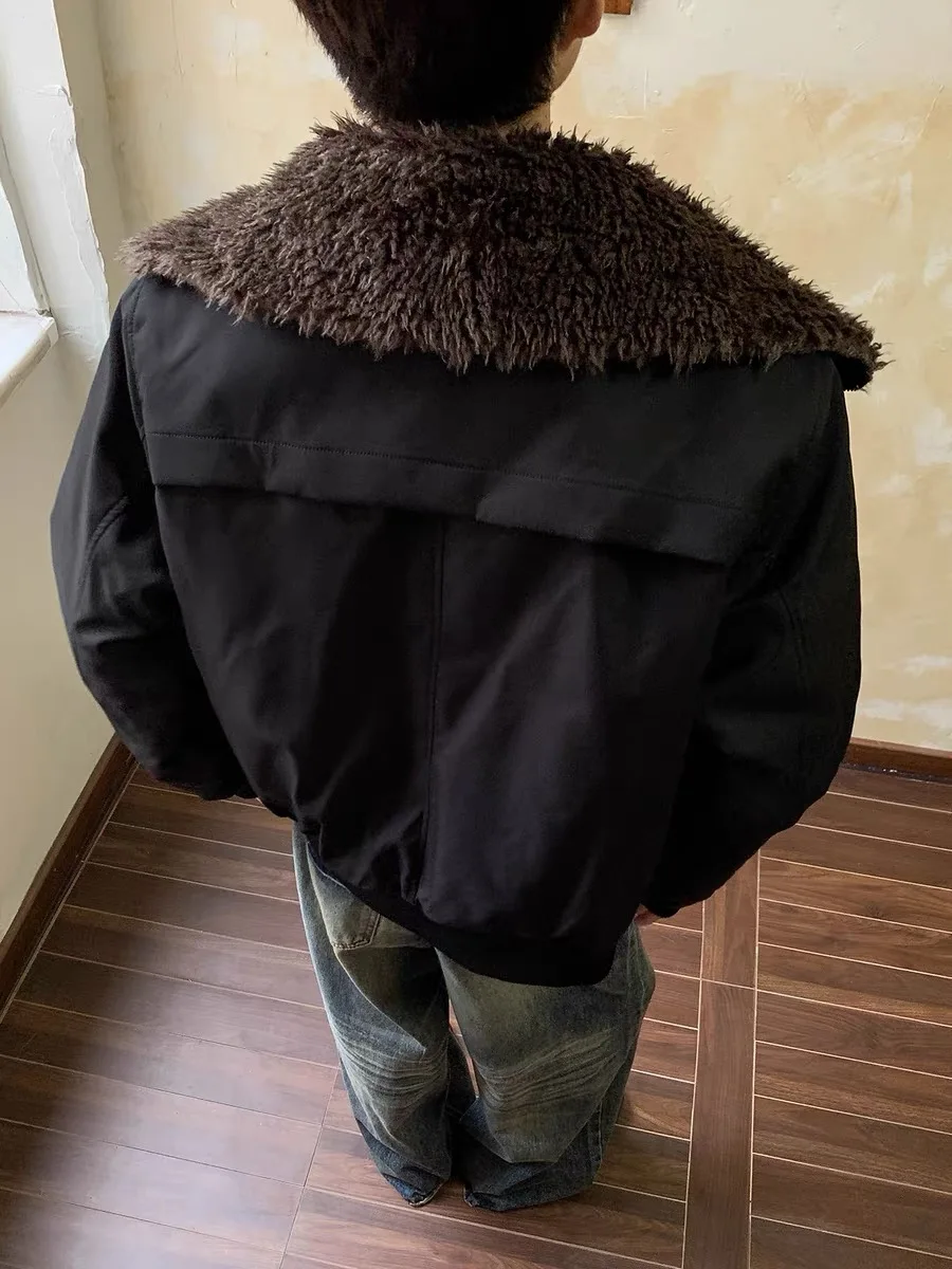 الأمريكية الرجعية الوقوف الياقة الدافئة القطن Jaet الرجال الشتاء تخفيف تنوعا Cleanfit ort ملابس قطنية واسعة