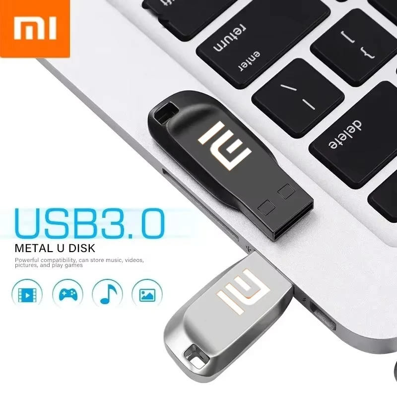 Xiaomi-Mini clé USB en métal haute vitesse, clés USB 3.0, clé USB portable, mémoire étanche, disque U de stockage, 1 To, 512 Go, 2 To