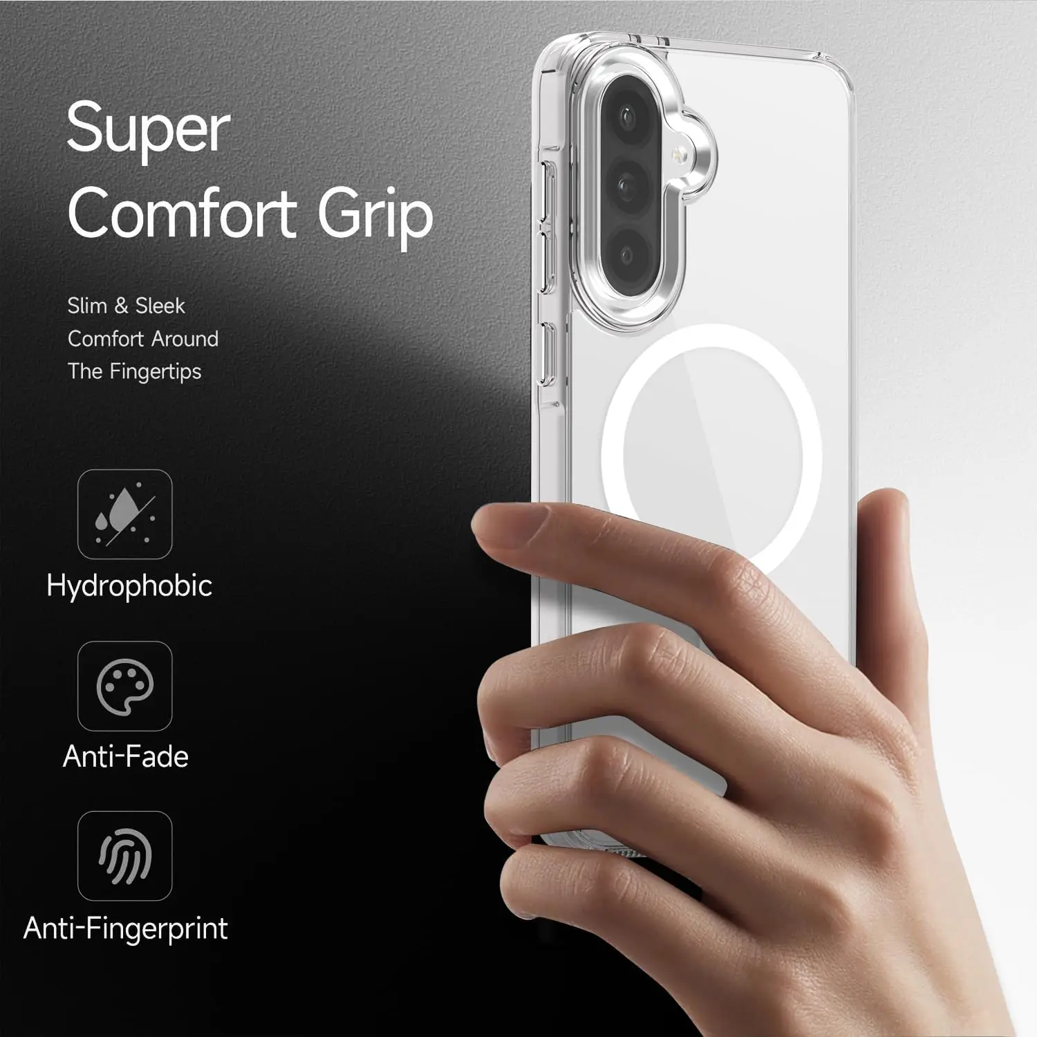 Transparente TPU-Handyhülle mit Magnetischem Stoßschutz für Samsung Galaxy A57 A37 A17 A56 A55 A35 A15 A54 A16 – Detail 3
