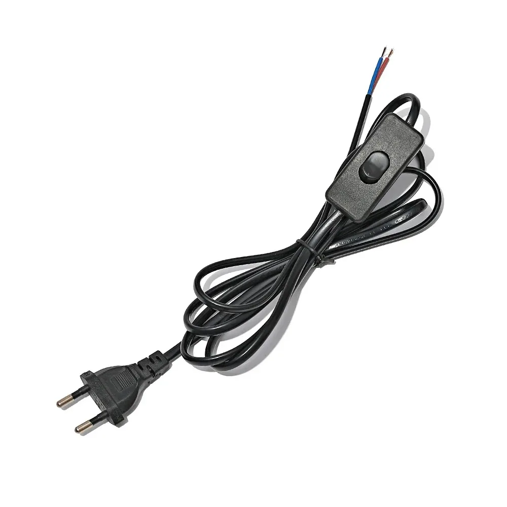 JOYINLED EU/US Plug Lamp Cable DIY Hanging Light Wire 10PCS 1.8m/5.9ft Pendant Light Cord with ON/OFF Switch E27 E26 White Black