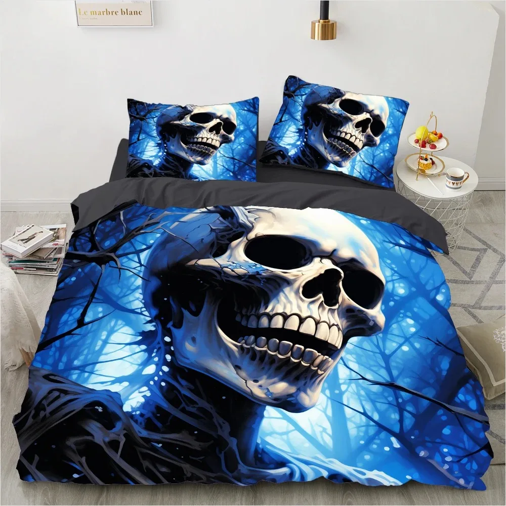 

Colorful Skull Bedding Set Cartoon Comforter Sets Double Queen King Twin Full Size Duvet Cover Set Kids Girls White Bed Linen