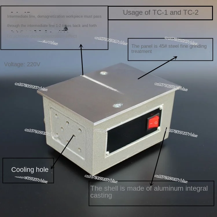 High-Power Desktop Degausser TC-1/2/3/4 Strong Metal Mold Degaussing Grinder Flat Demagnetization Demagnetization Machine