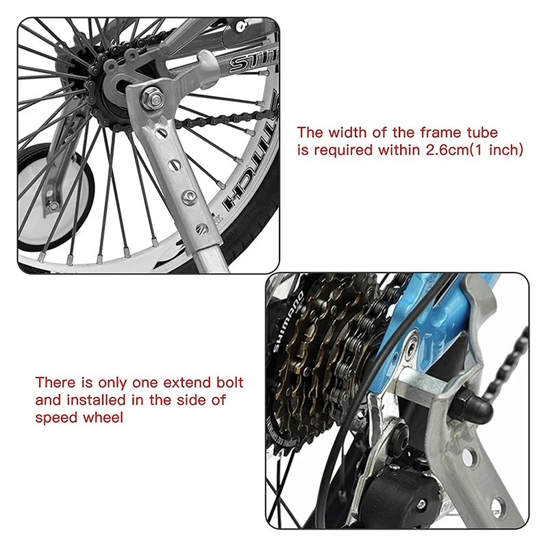 Children Bicycle Auxiliary Wheel 16 -24 Inch Universal Model Secondary Wheel Stroller Side Stabilisers Training Wheel