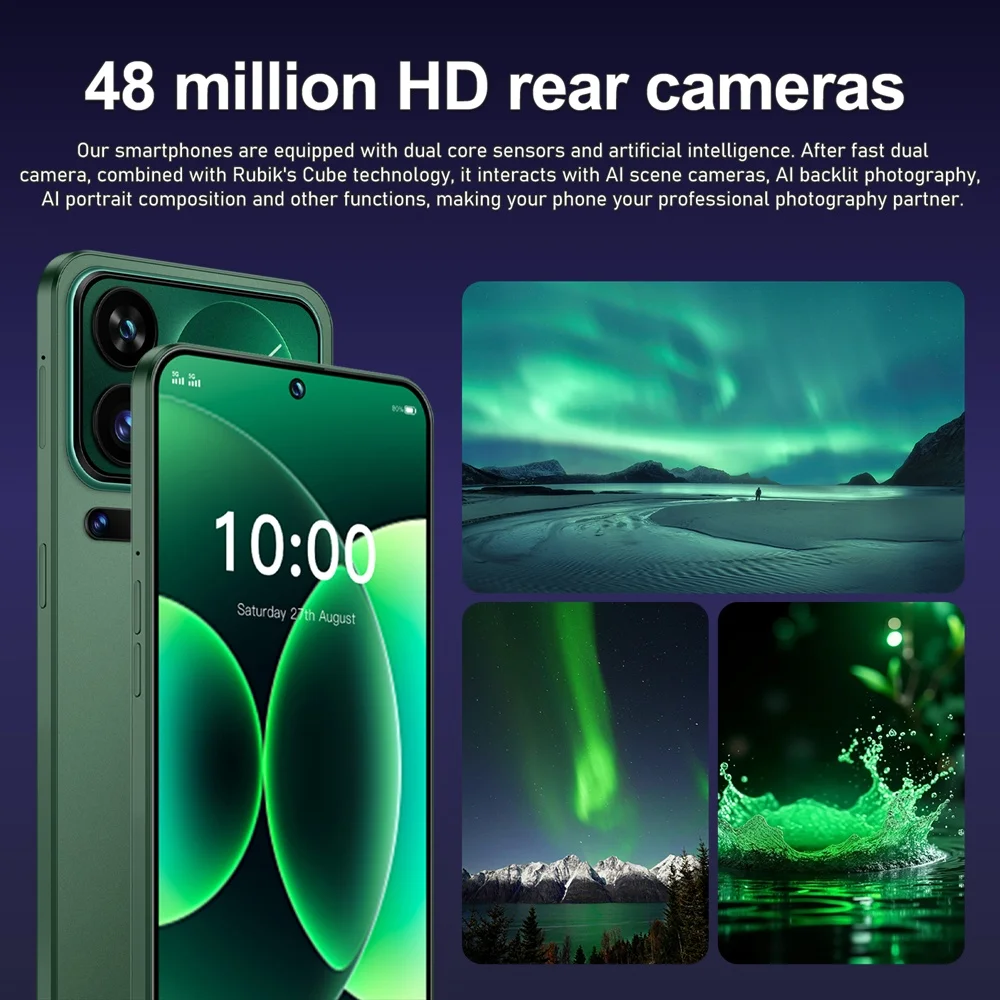 CHOTOG New Cell Phone 17 Pro Max Mobile Phones Android 5G 7.3 HD Smartphone 22GB 2TB 7800mAh Octa Core Unlock Dual SIM 16+48MP Camera