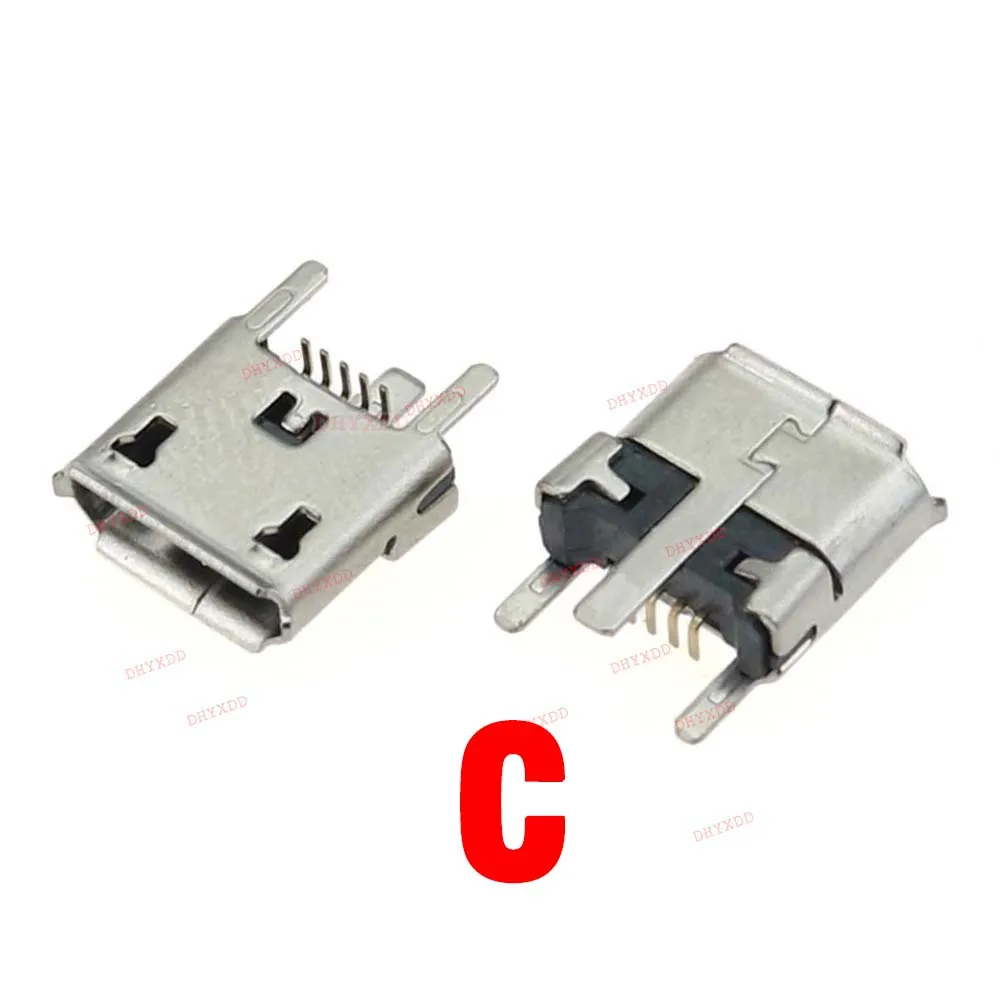USB 2.0 gniazdo ładowania Micro USB 5Pin złącze typu B kobieta 180 stopni SMT DIP płaskie usta Bluetooth Audio interfejs Jack