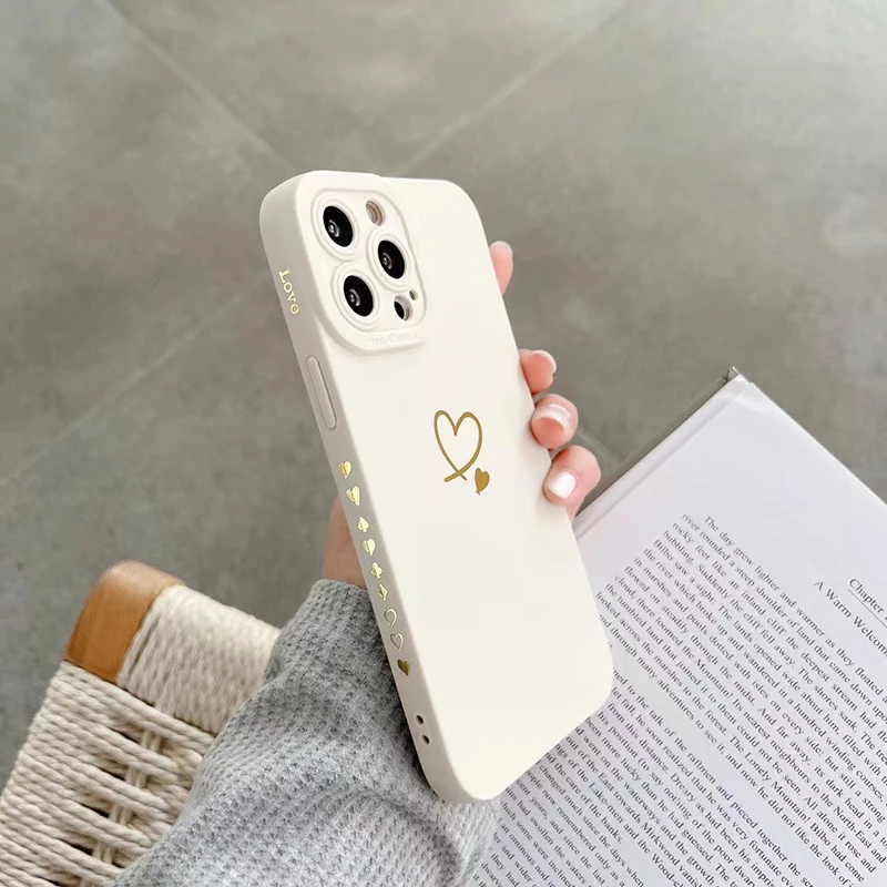 Love Heart Phone Case For Xiaomi Mi 13 12 11 Lite 14T 14 13T 12T 12X Poco X6 X5 F5 F6 Pro Soft Silicone Shockproof Bumper Cover