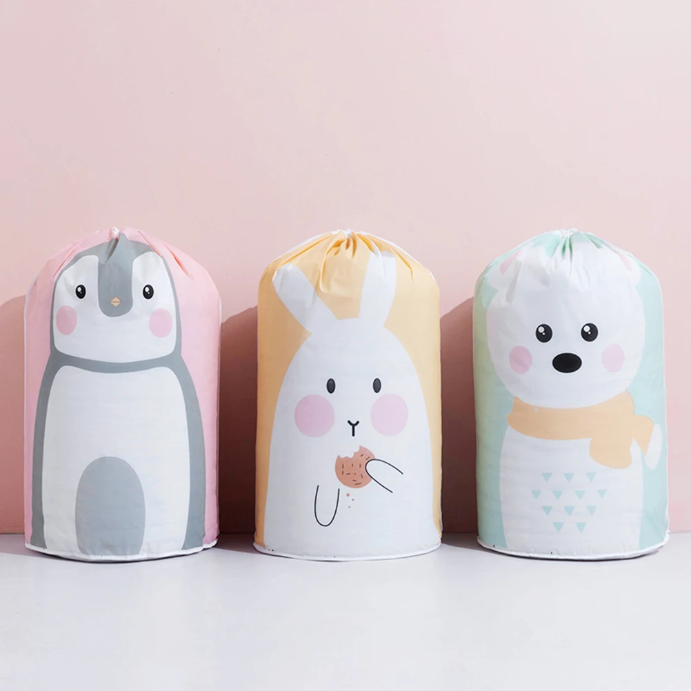 

Moisture-proof Clothing PEVA Drawstring Quilt Blanket Storage Laundry Foldable Dust-proof Travel Quilt Drawstring Bag