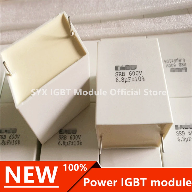 2pcs EAC 600VDC SRB 600V6.8μF High Voltage Filter Film Capacitor Non-polarized Capacitor 42X29X45 Foot spacing 37mm