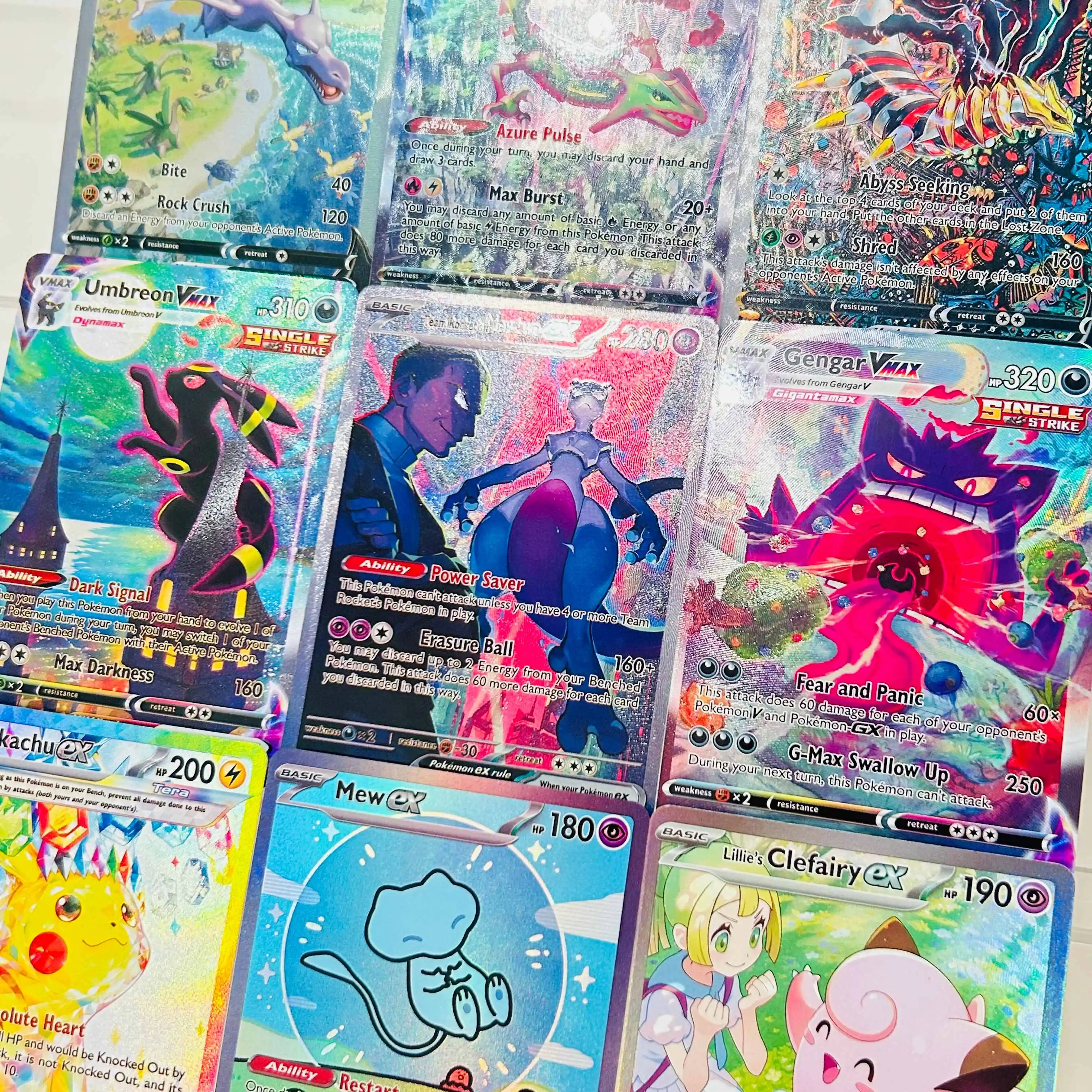 DIY Team Rockets Mewtu ex 231/182 Folien-Textur-Karten EN-Version Sammlerqualität Premium Anime TCG Sammelkarten – Detail 2