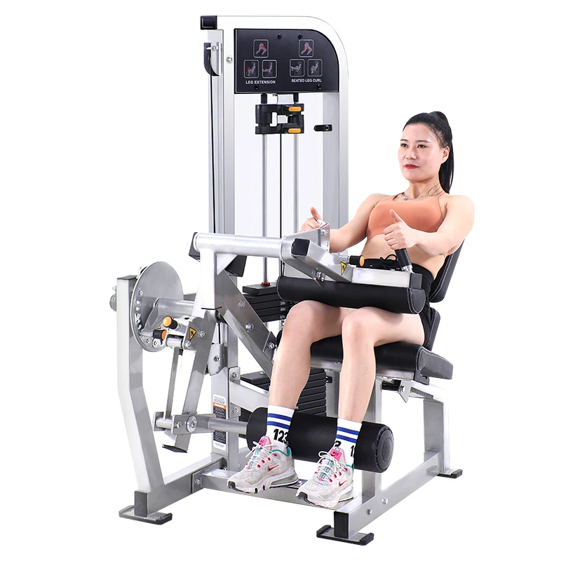 YTYIN Factory Price Steel Commercial Use Gym Equipment Body Building Pin Loaded Strength Machine Seated Leg Curl / Extension 100