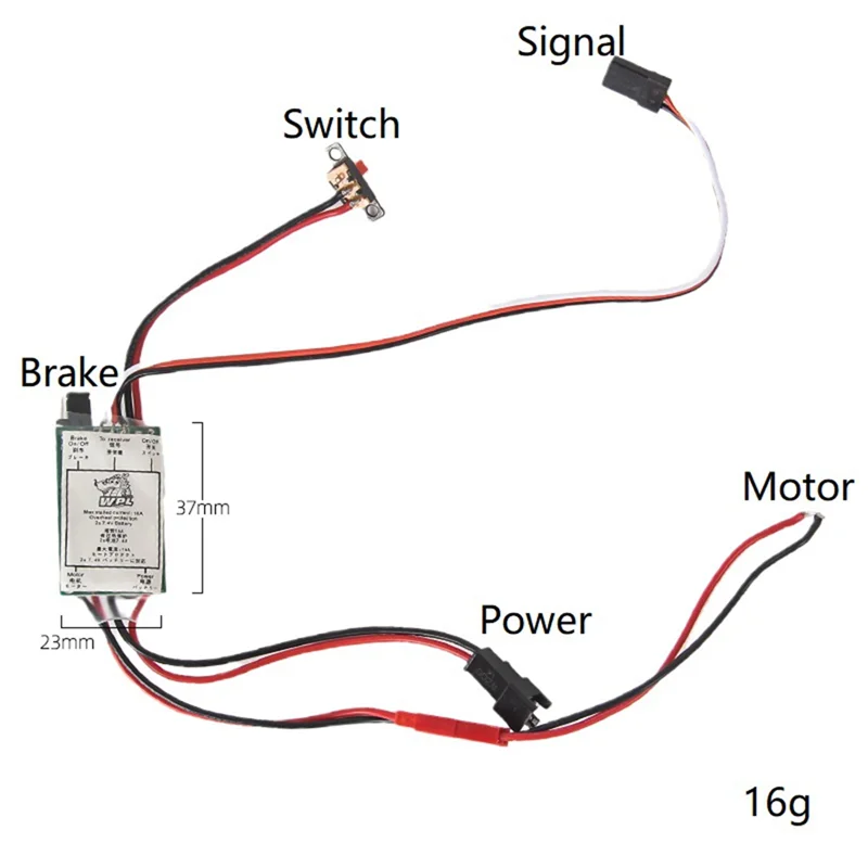 New 15A Brushed ESC Speed Controller for WPL C14 C24 C34 C44 B14 B24 B16 B36 1/16 RC Car Upgrade Parts Accessories