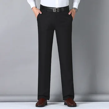 MRMT 2025 Brand Men's Trousers High Waist Black Suit Pants Men Trousers Thin Straight Loose Formal Business Casual Man Trouser