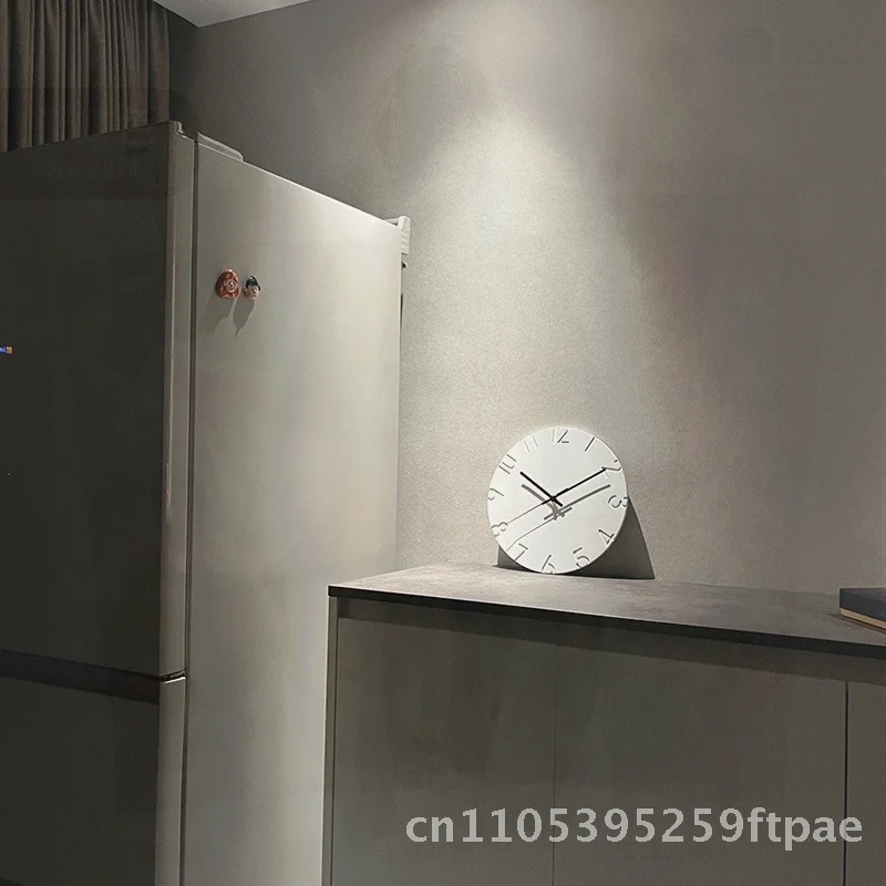 Nordic Creative Wall Clock - Simple Mute Quartz Movement - Factory Wholesale Sand Stone Design Available in Multiple Colors for