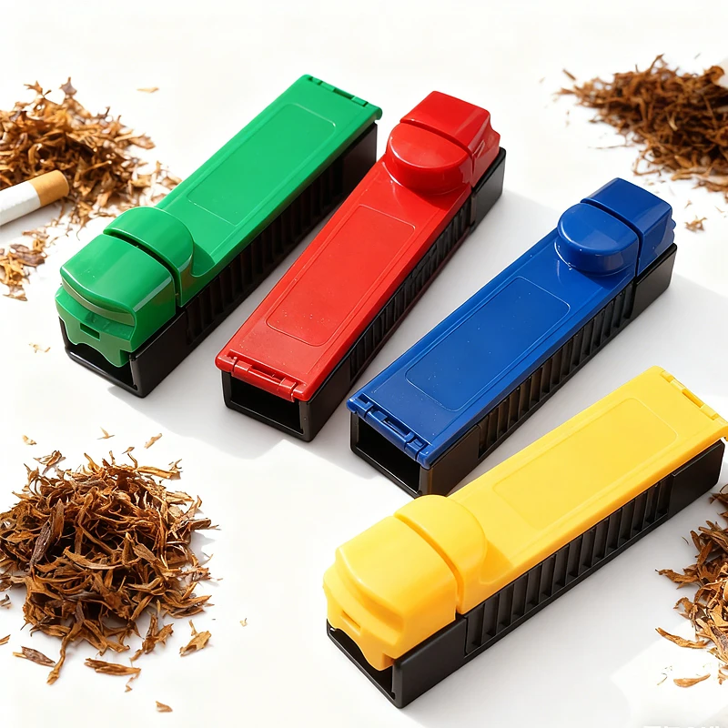 1pc Single Tube Cigarette Filling Roller Maker Manual Cigarette Tobacco Rolling Machine Smoke Injector Smoking Useful Gadgets
