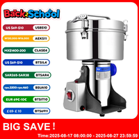 4500G 4500W Coffee Grinder 430 Stainless Steel Commercial Medicine Flour Powder Crusher Powder Crusher High Speed Intelligent