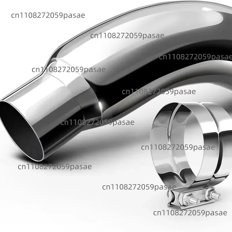 General Truck Exhaust Pipe, 4-inch to 5-inch Electroplated Exhaust Pipe, Paired with 4-inch Variable Diameter Clamp