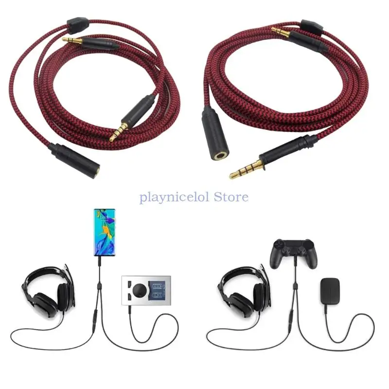Cavo collegamento chat Cavo prolunga per cuffie da 3,5 mm 200 78 74 pollici per console gioco Cuffie da gioco con