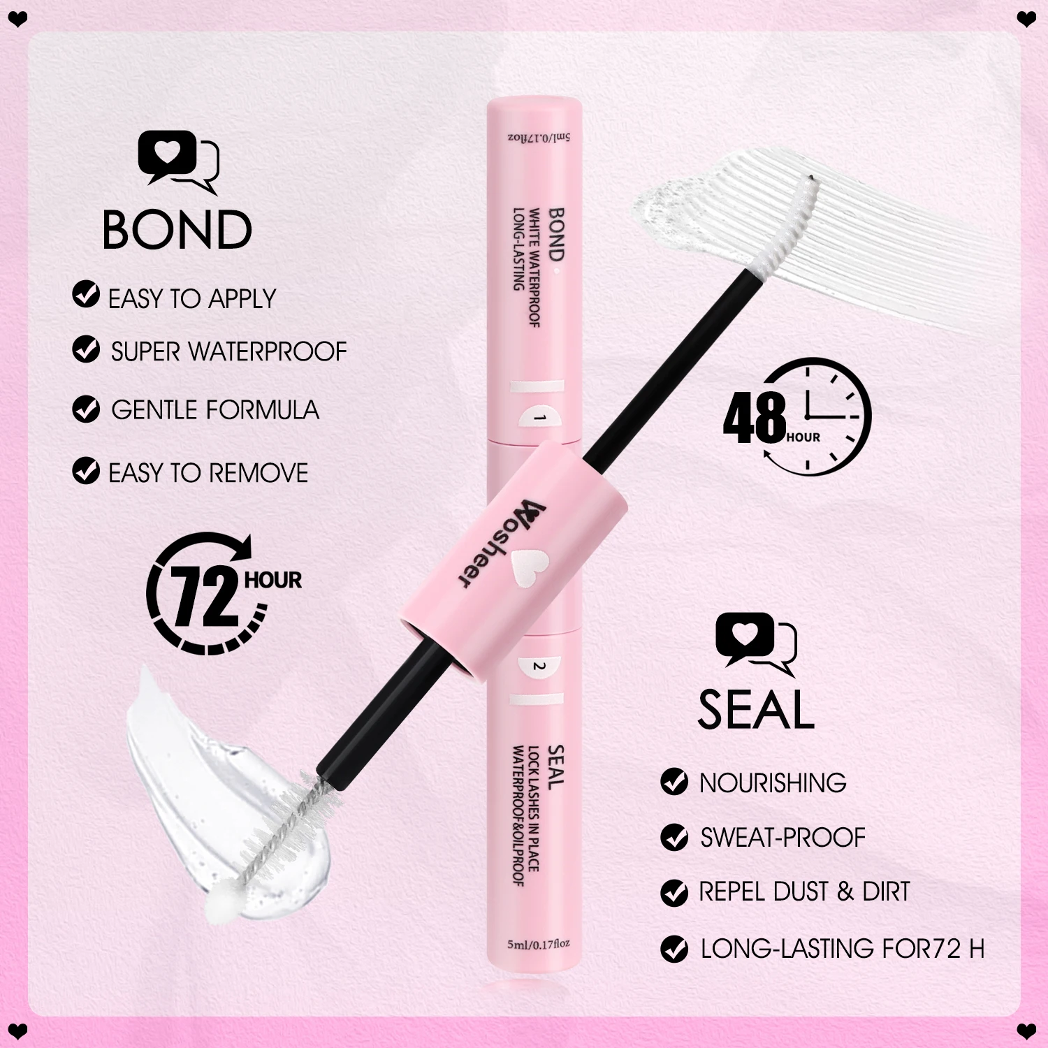 WOSHEER Manga Lash กลุ่มชุด Fairy Lash กลุ่ม Extensions ขนตา 8-18 มม.เปียก-ดู Spiky อะนิเมะ Lashes