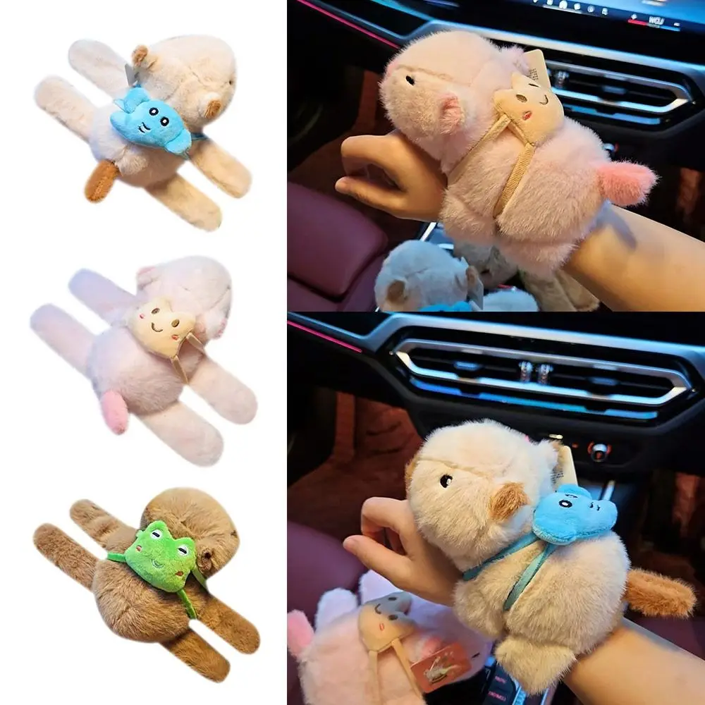 Kreative Plüsch Capybara Slap Armbänder Cartoon Gefüllte Puppen Capybara Slap Armband Huggers Slap Spielzeug für Kinder Geschenk