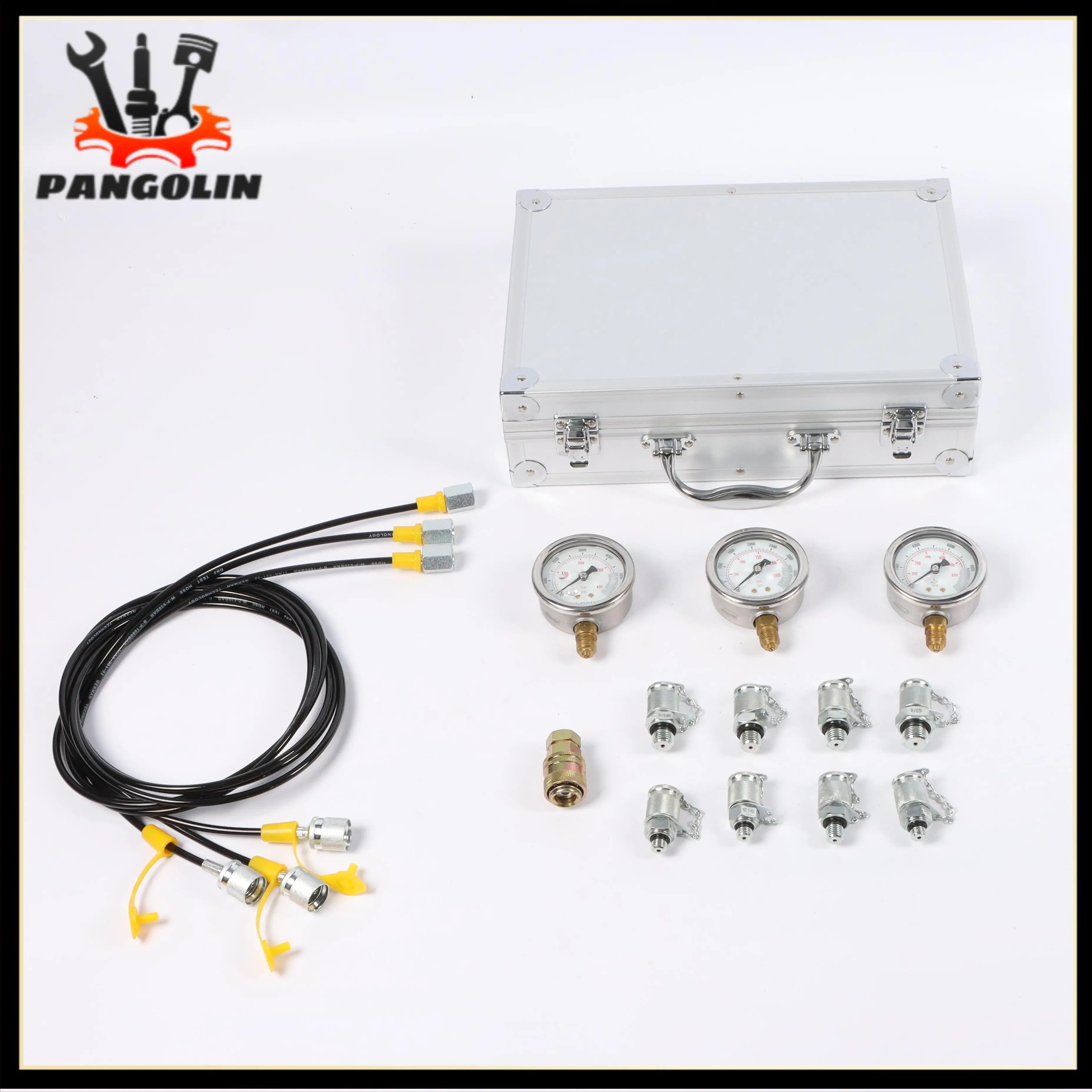 

Test Pressure Hydraulic Pressure Gauge Kit For 25Mpa/40Mpa/60Mpa Excavator Hydraulic SINOCMP Kit Instrument Parts Accessories