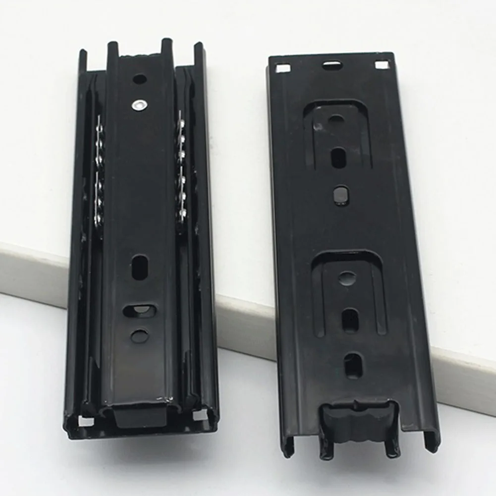 2Pcs Side Mount Telescopic Drawer Rail 6 Inch Mounting Drawer Runners Slider Telescopic Slider for Cabinet Home Furniture