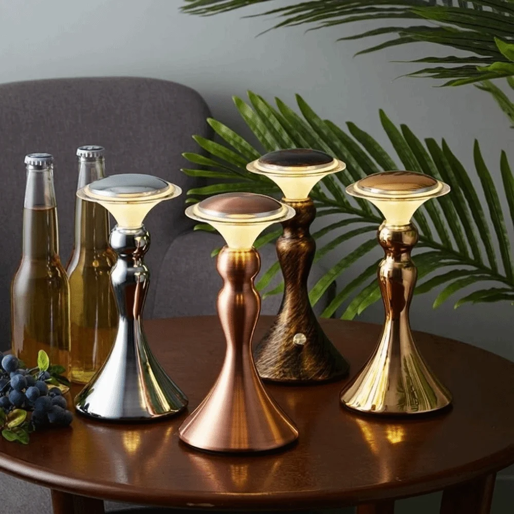 

Настольная лампа в европейском стиле с сенсорным управлением, 3 режима освещения, ретро-дизайн, перезаряжаемая, мягкий свет, прикроватная лампа, атмосферная подсветка