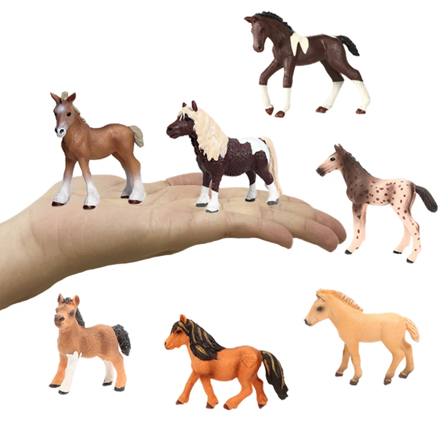 Figurka konia, sztuczne zwierzęta, figurki kucyka, zabawki koni, figurki zwierząt, figurka, zabawki dla dzieci, prezenty dla dzieci, edukacja, gry biurowe