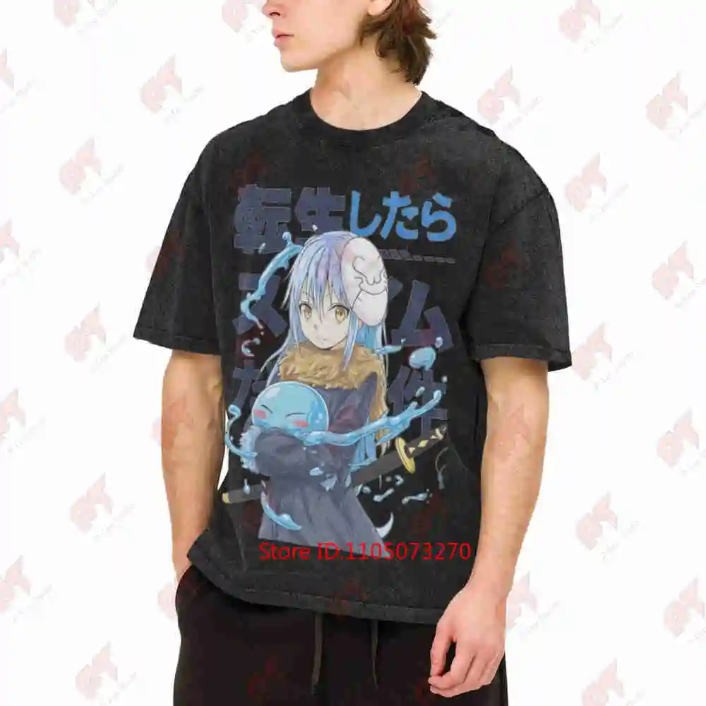 Reincarnated As A Slime Vintage Washed Tee Pure Cotton T-Shirt
