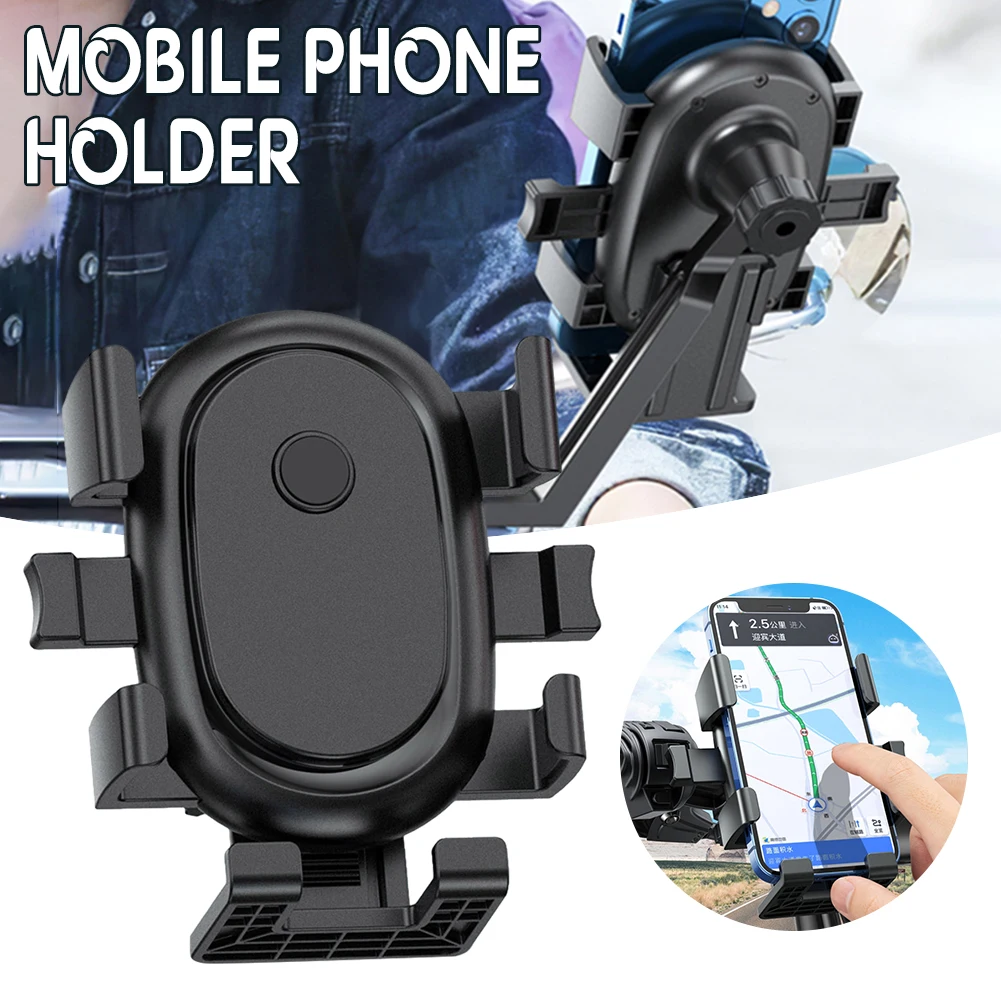 Rearview Mirror/Handlebar Phone Holder For Motorcycle Stable Locking Phone Holder For Motos E-Bike