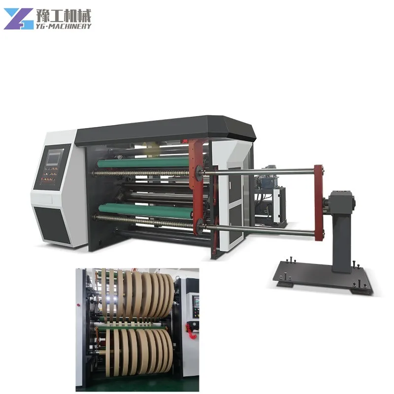 China Manufacturer Paper Cutter Automatic Jumbo Kraft Rewinding Slitting Cutter Rewinder Paper Roll Slitter Production Line