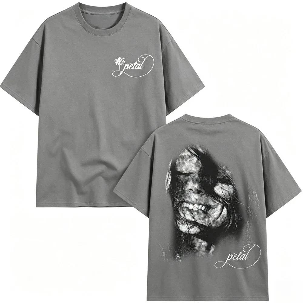 2026 Ariana Grande Petal Graphic T-shirt Summer Unisex Hip Hop Short Sleeve Tee Loose Fit Daily Street Casual Wear Tops