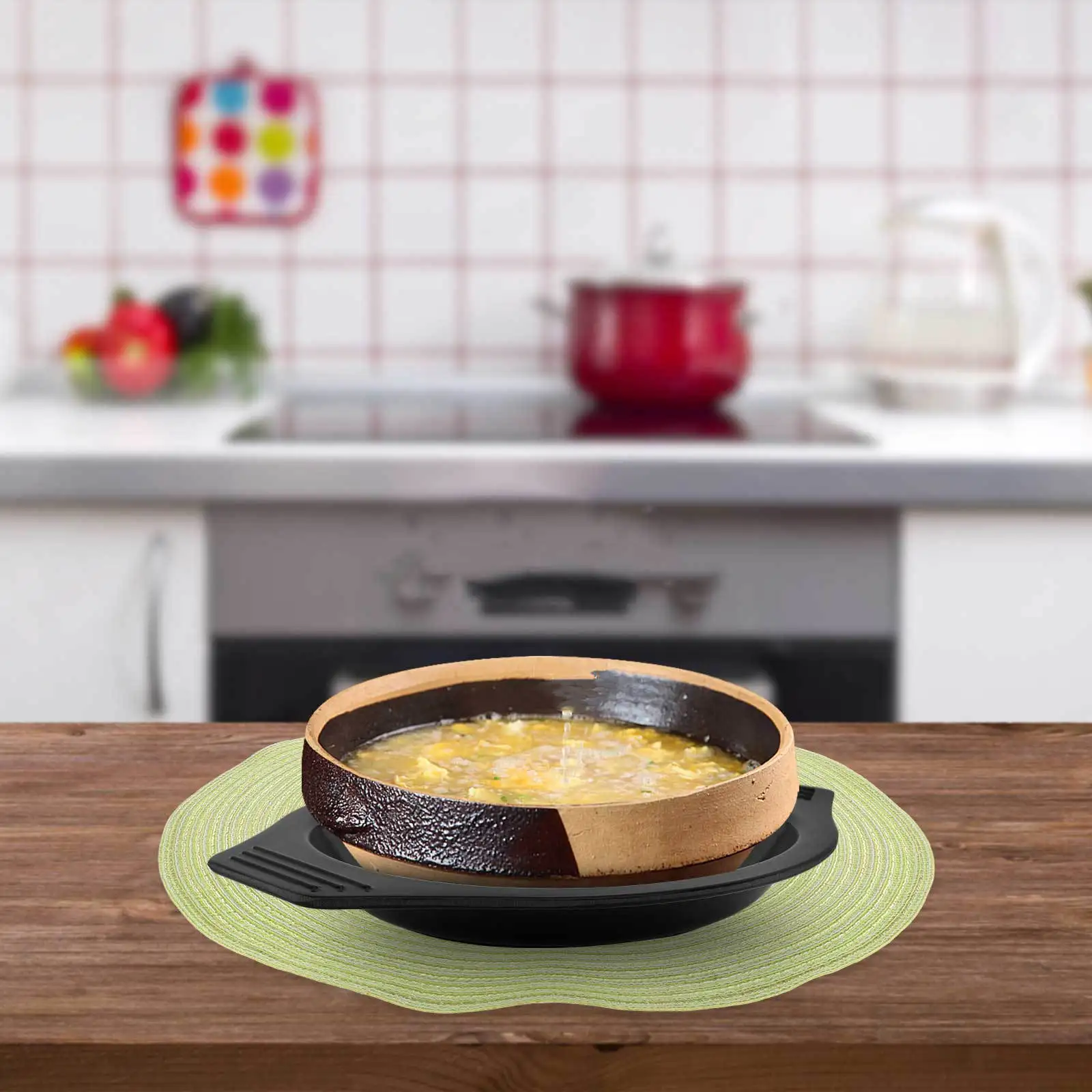 مريمية الأخضر جولة العزل الحراري تحديد الموقع عدم الانزلاق طاولة طعام حصيرة طبق ساخن الركيزة طبق المطبخ حصيرة عكسها