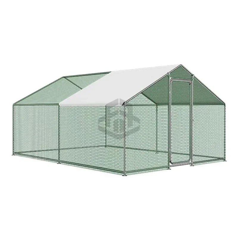 wholesale high quality chicken coop with sunshade, 4x3x2m easy assembling chicken coop pet cage