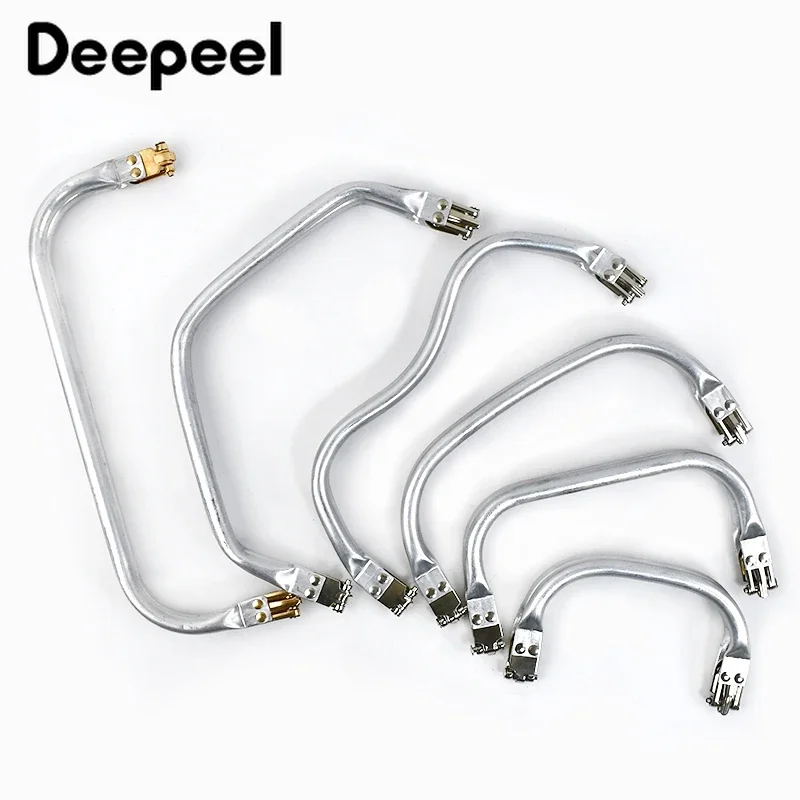 1-5Pcs Deepeel 지갑 프레임 금속 알루미늄 튜브 클러치 지갑 클립 가방 핸들 하드웨어 액세서리 의사 보이지 않는 가방 핸들