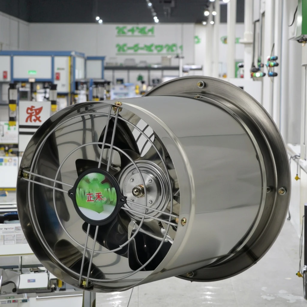 Stainless Steel Circulation Fan Seedling Greenhouse 10 Inch Double Ball Bearing Copper Wire Motor Exhaust Fan Axial Flow Fan