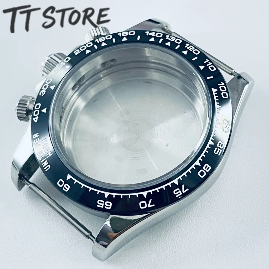 Silvery 40mm VK63 Watch Featuring Steel Case VK63 Movement And Sapphire Crystal Compatible With 20mm VK63 VK64 Movement